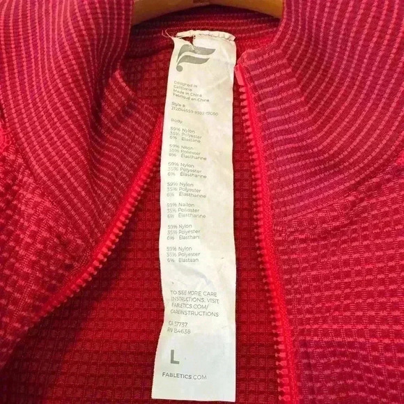 Fabletics Jenny Seamless Cropped Zip Jacket L used like a New - Picture 4 of 5